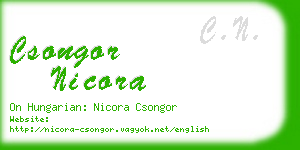 csongor nicora business card